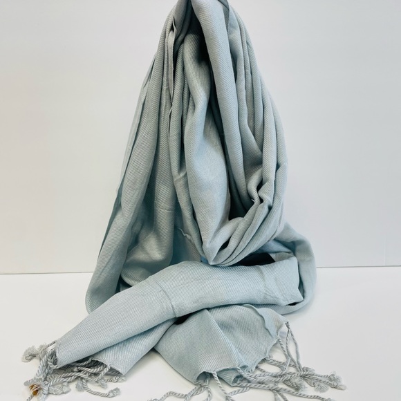 Balenciaga Long Scarf 70"x20" Light Blue - Picture 1 of 7